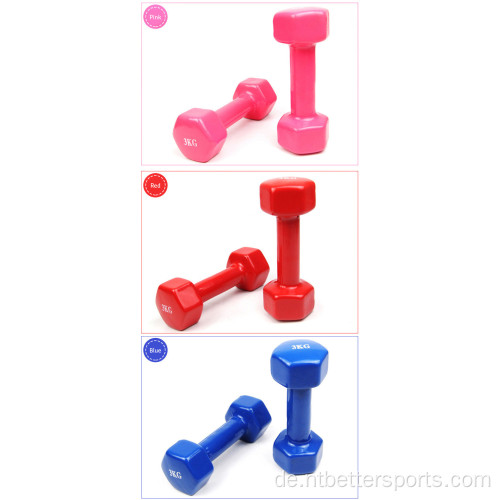 Buntes Gusseisen billige Gewichte Neoprene Dumbbell Set